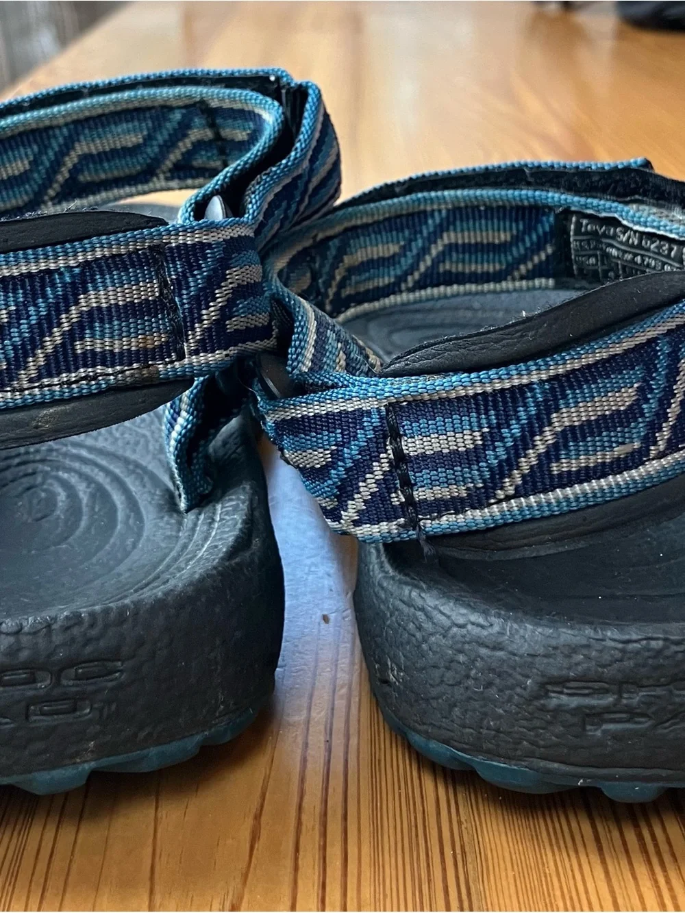 Teva Navy and Blue Patterned Strap Sandals